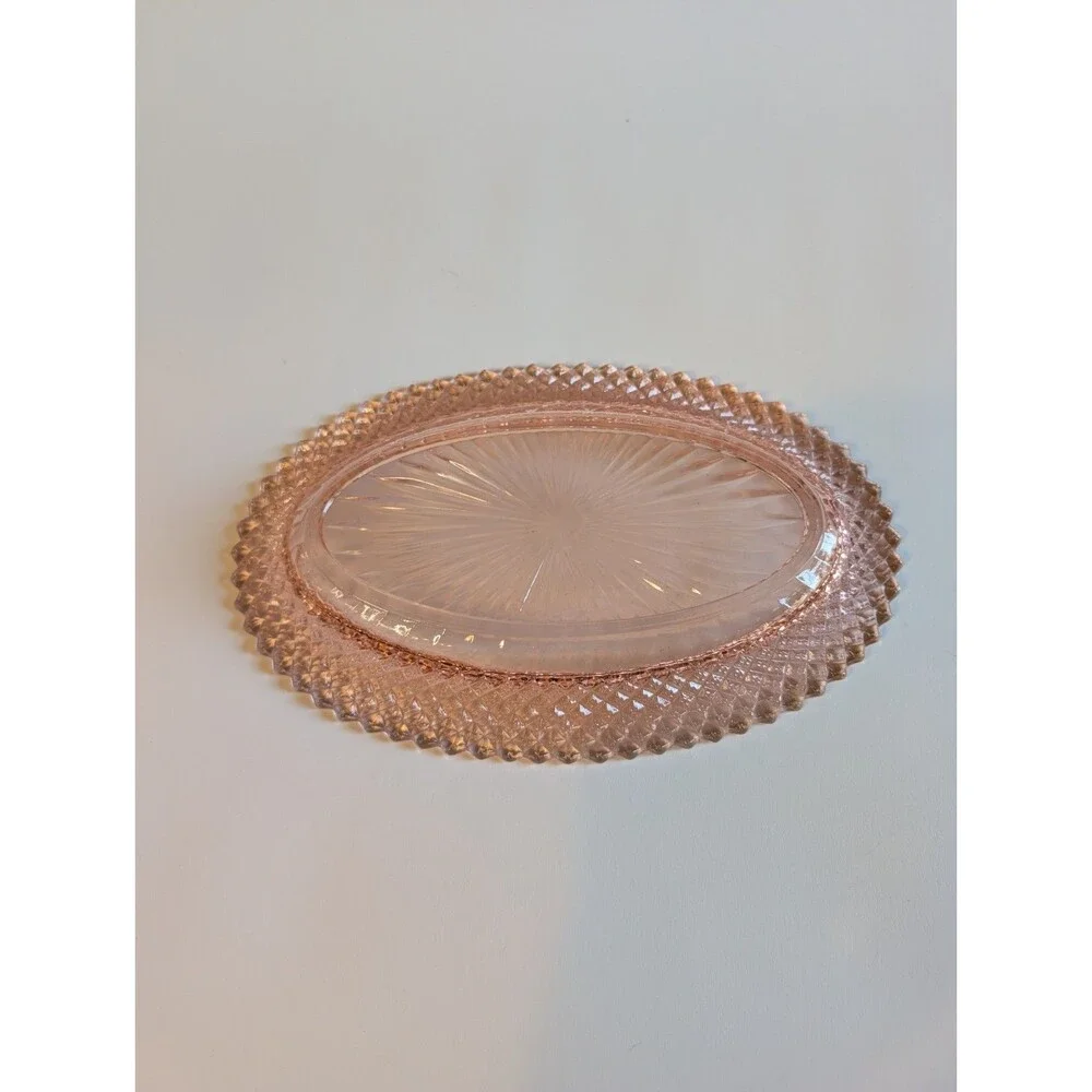 Anchor Hocking Miss America Pink Depression Glass Oval Serving Dish 10.5